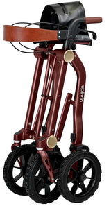 Uplivin All Terrain Trive Dual - Folding Walker - Autumn Rouge - Australian Assistive Technology Centre