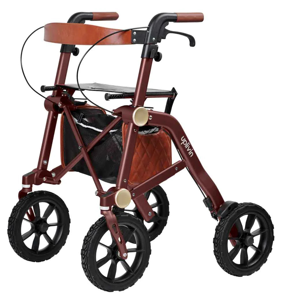 Uplivin All Terrain Trive Dual - Folding Walker - Autumn Rouge - Australian Assistive Technology Centre