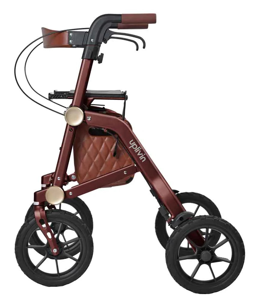 Uplivin All Terrain Trive Dual - Folding Walker - Autumn Rouge - Australian Assistive Technology Centre