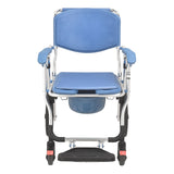 Wheeled Commode Aluminium Chair with 12 inch and 4 inch Wheel