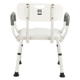 White Aluminium Bath Chair with Fast Assemble Armrest