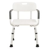 White Aluminium Bath Chair with Fast Assemble Armrest