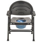 Thick Frame Black Commode Chair with Soft Cover