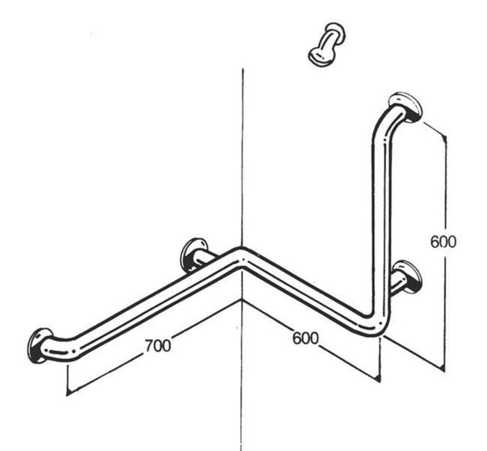 Care Quip Bath/Shower Rail Type 019
