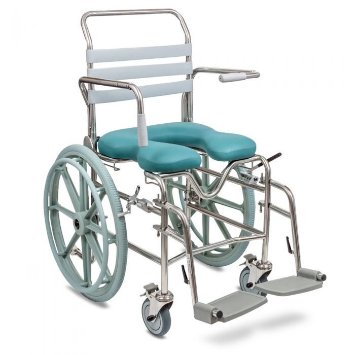 Care Quip Juvo Mobile Shower Commode – Folding Self-Propelled