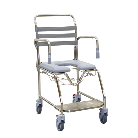 Smik Shower Commode with Sliding Footplate – 550 mm - Australian Assistive Technology Centre