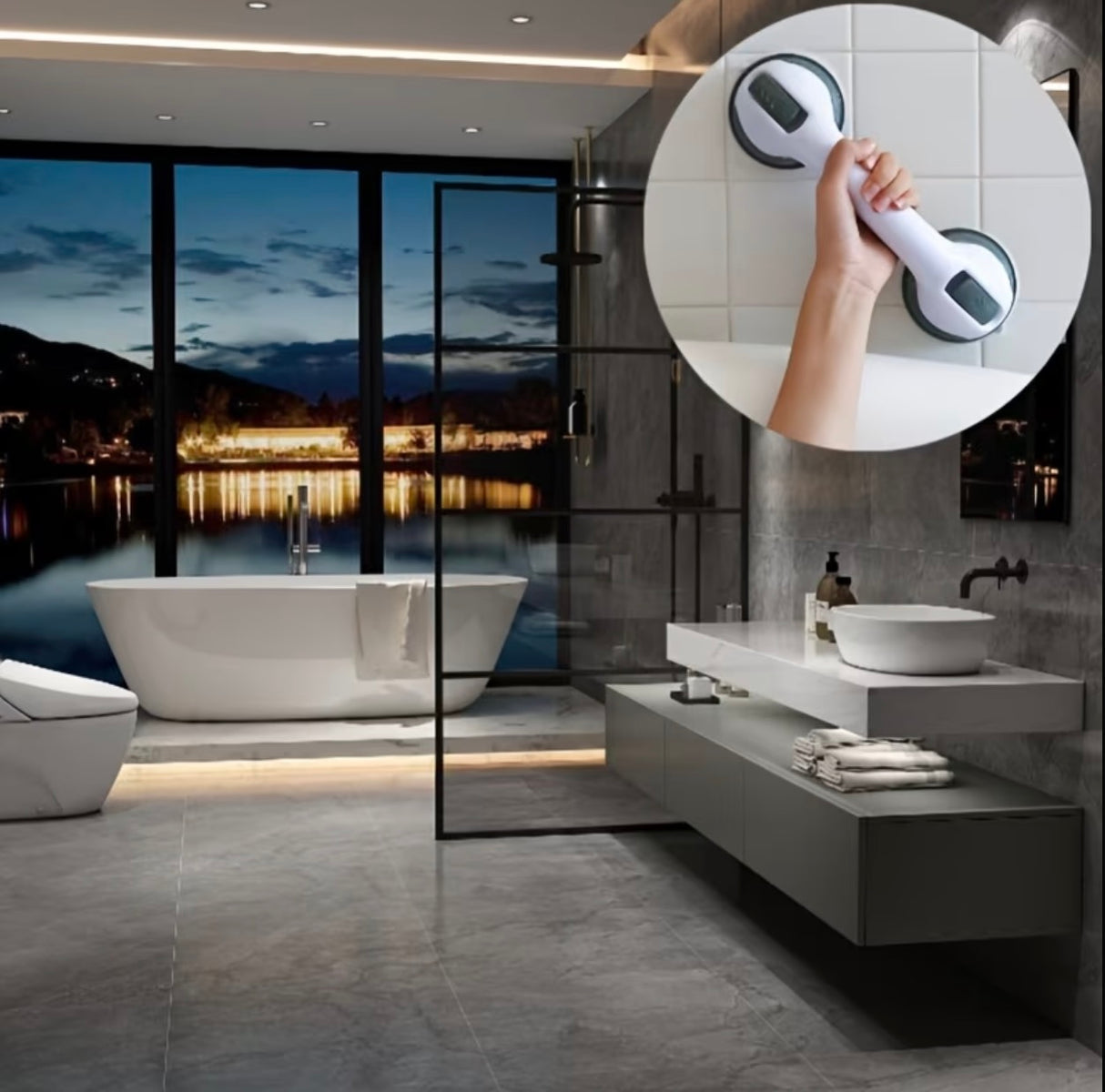 Suction Handle for Shower – Strong Grip Bathroom Safety Handle - Australian Assistive Technology Centre