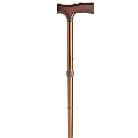 Folding Walking Stick with Timber Handle - Australian Assistive Technology Centre