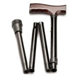 Folding Walking Stick with Timber Handle - Australian Assistive Technology Centre