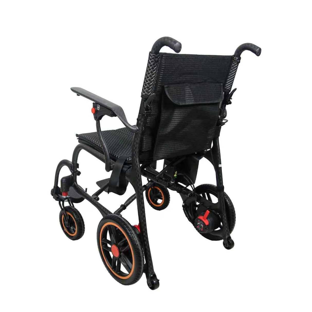 Black electric foldable wheelchair