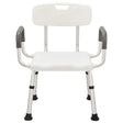 White Aluminium Bath Chair with Fast Assemble Armrest - Australian Assistive Technology Centre