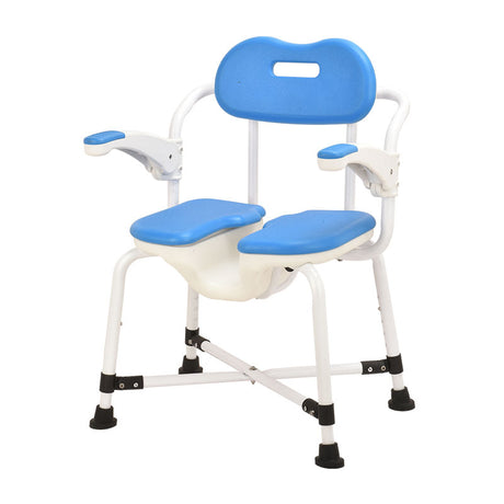 Blue Aluminium Bath Chair 5 Level Adjustment - Australian Assistive Technology Centre