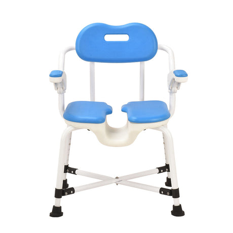Blue Aluminium Bath Chair 5 Level Adjustment - Australian Assistive Technology Centre