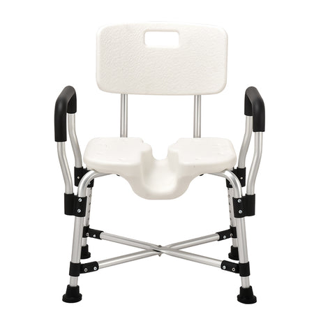 Lightweight White Aluminium Bath Chair - Australian Assistive Technology Centre