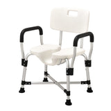 Lightweight White Aluminium Bath Chair - Australian Assistive Technology Centre