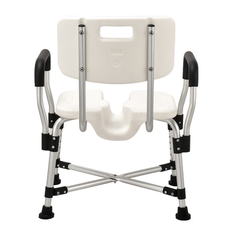 Lightweight White Aluminium Bath Chair - Australian Assistive Technology Centre