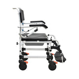 Black Aluminium Commode Chair with Flipped Armrest - Australian Assistive Technology Centre