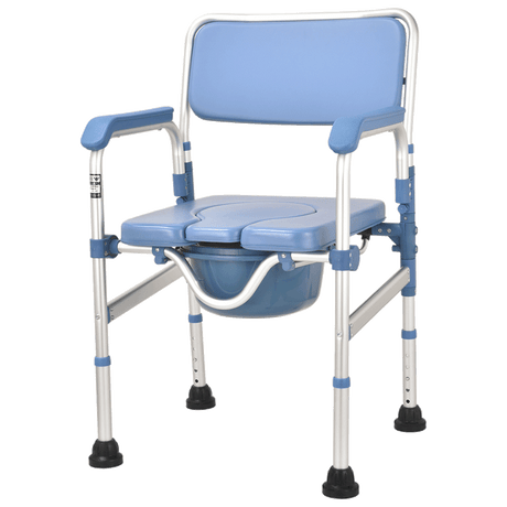 Wide Aluminium Commode Chair Thick Frame - Australian Assistive Technology Centre
