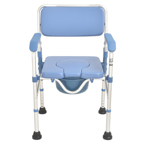 Wide Aluminium Commode Chair Thick Frame - Australian Assistive Technology Centre