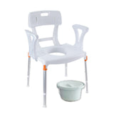 King Commode with Backrest, Armrest & Bucket
