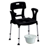 King Commode with Backrest, Armrest & Bucket