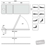 Healthtec SC Treatment Table – 3 Section