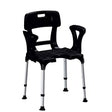 King Shower Chair With Cutout-Back & Armrests          BEHI - Australian Assistive Technology Centre