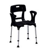 King Shower Chair With Cutout-Back & Armrests          BEHI - Australian Assistive Technology Centre