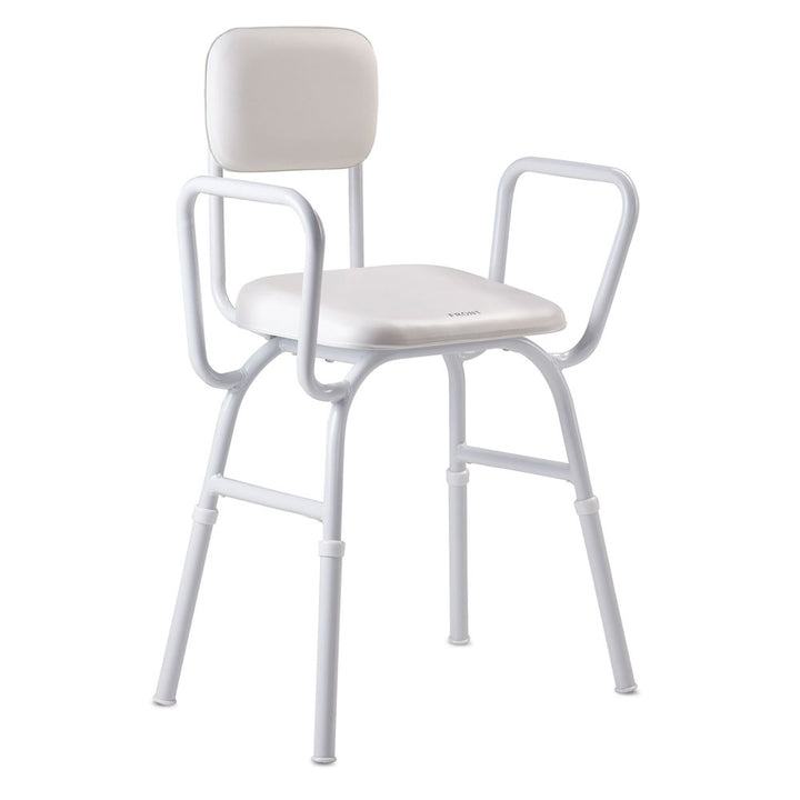 Care Quip Shower Stool with Padded Seat and Backrest