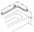 Bath Rail 32mm Stainless Type 024 - Australian Assistive Technology Centre