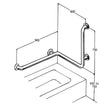 Bath/Shower Rail 32mm Stainless - Australian Assistive Technology Centre