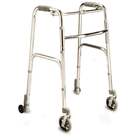 Care Quip Walking Frame – Folding with Front/Rear Wheels - Australian Assistive Technology Centre