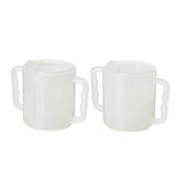 Homecraft Two Handled Mug, 270ml, Pair, with Spout and Splash Lids