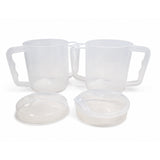 Homecraft Two Handled Mug, 270ml, Pair, with Spout and Splash Lids