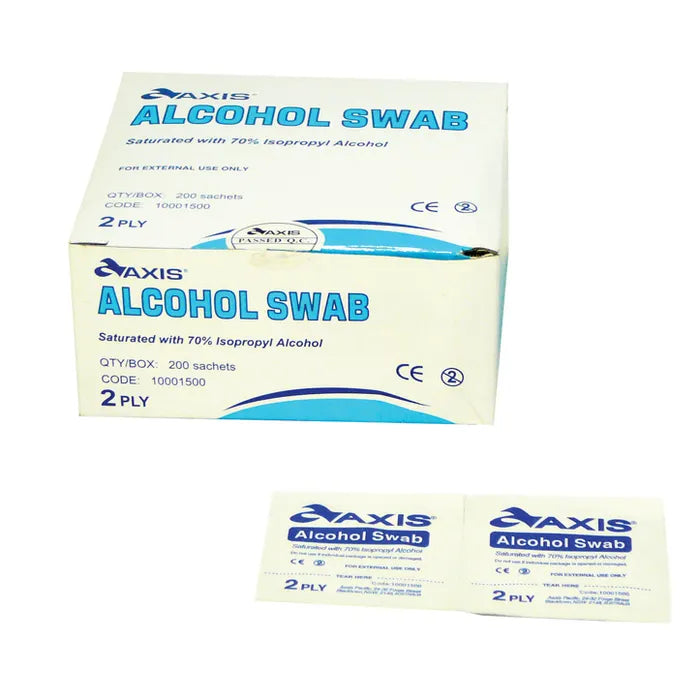 Bodichek Alcohol Swabs, 2 ply, 3 x 6cm, Box: 200