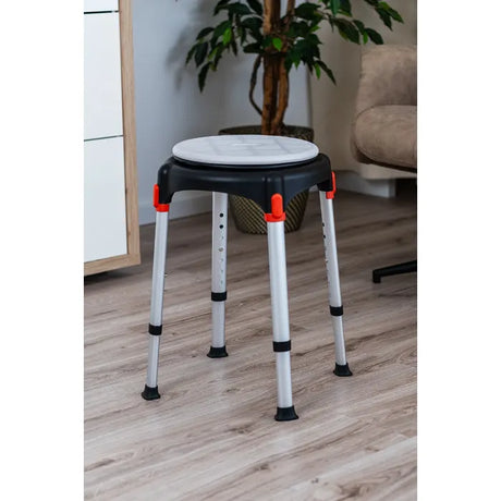 KING Rotating Round Stool Height Adjustable with Tray - Australian Assistive Technology Centre