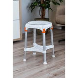 KING Rotating Round Stool Height Adjustable with Tray - Australian Assistive Technology Centre