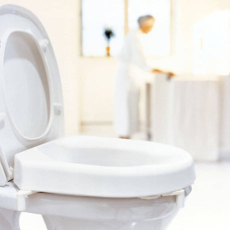 Etac Hi-Loo Toilet Seat Raiser with brackets - Australian Assistive Technology Centre