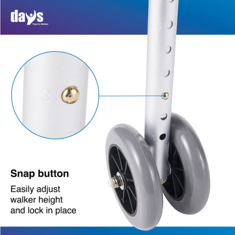 Days Bariatric Walker 317kg with Double 5" Wheels - Australian Assistive Technology Centre