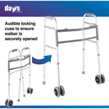Days Bariatric Walker 317kg with Double 5" Wheels - Australian Assistive Technology Centre