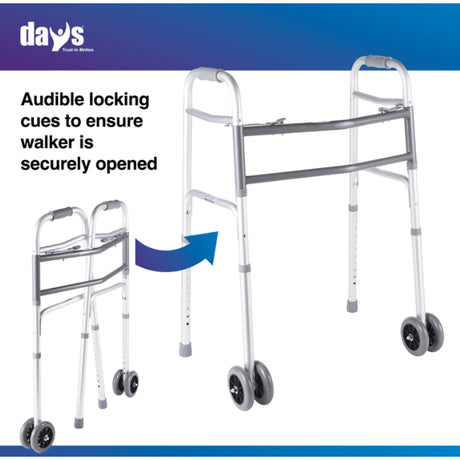 Days Bariatric Walker 317kg with Double 5" Wheels - Australian Assistive Technology Centre