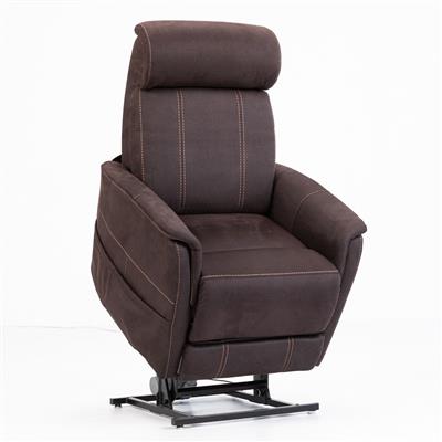 K Care Alivio Kahlo 3-Motor Electric Lift Recliner Chair in Dark Brown
