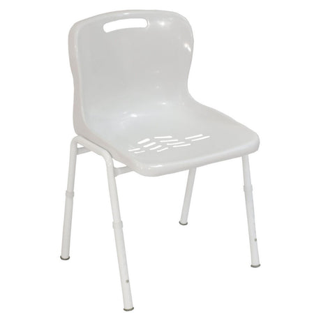 KCare Shower Chair with Plastic Seat, No Arms, White - Australian Assistive Technology Centre
