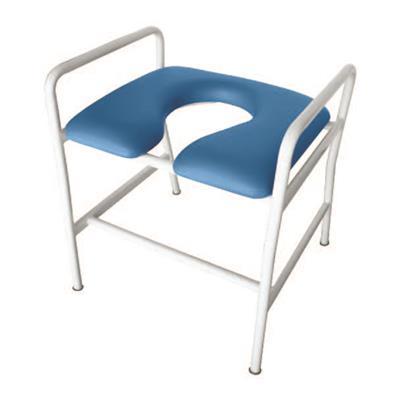 KCare Maxi Over Toilet Frame White Blue Padded Seat - SWL 300kg