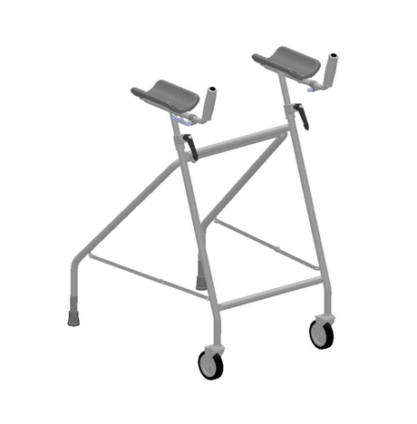 K Care Walking Tutor with Swivel Wheels and Rear Glides - Australian Assistive Technology Centre