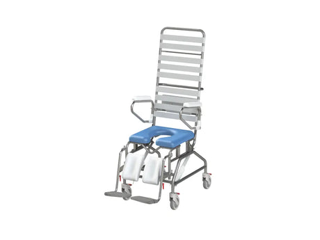 KCare Electric Tilt In Space Mobile Shower Commode with Swingaway Footrest - 445mm - Australian Assistive Technology Centre