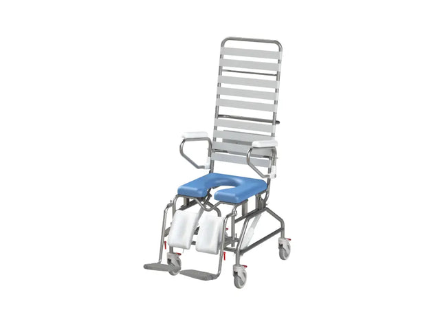 KCare Electric Tilt In Space Mobile Shower Commode with Swingaway Footrest - 445mm - Australian Assistive Technology Centre
