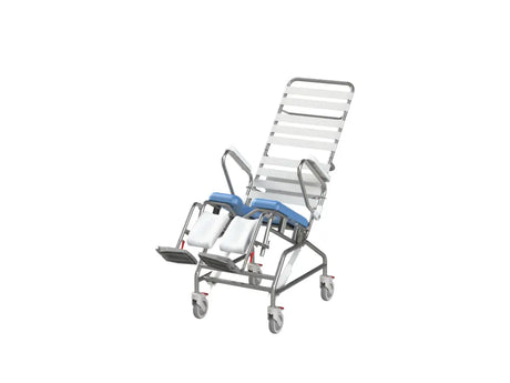KCare Electric Tilt In Space Mobile Shower Commode with Swingaway Footrest - 445mm - Australian Assistive Technology Centre