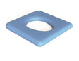 KCare Shower Commode Seat - Polyurethane Blue Closed - Australian Assistive Technology Centre