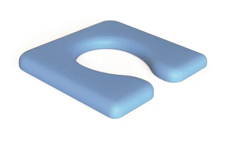 KCare Shower Commode Seat - Polyurethane Blue Seat 445mm Wide - Australian Assistive Technology Centre